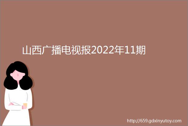 山西广播电视报2022年11期